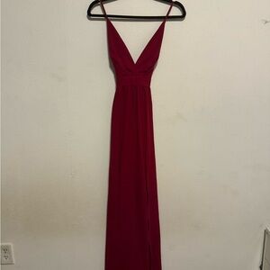 Elegant Red Maxi Dress